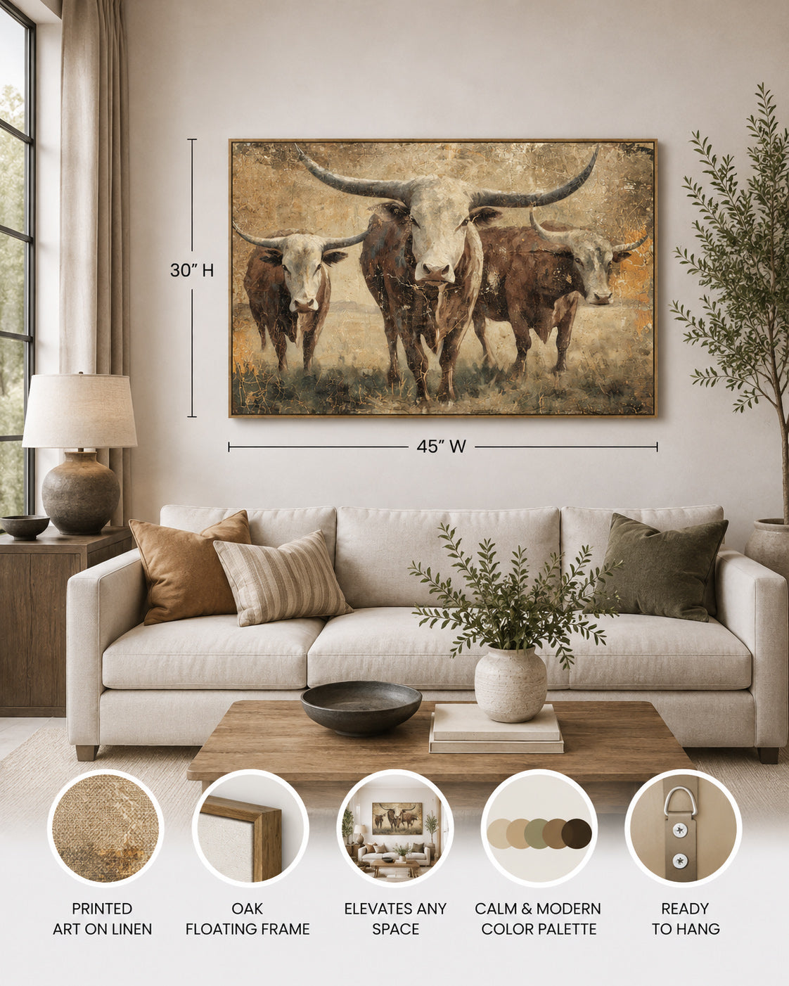 Longhorn Vintage Illustration