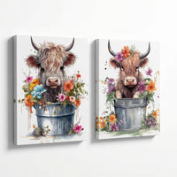 Baby Highland Cow Set of 2