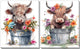 Baby Highland Cow Set of 2
