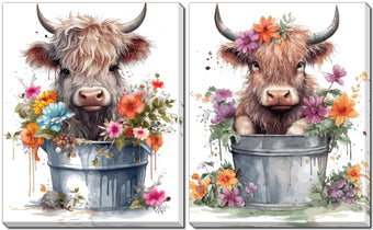 compare product Baby Highland Cow Set of 2