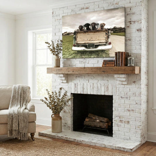 Labradors In A Vintage Truck