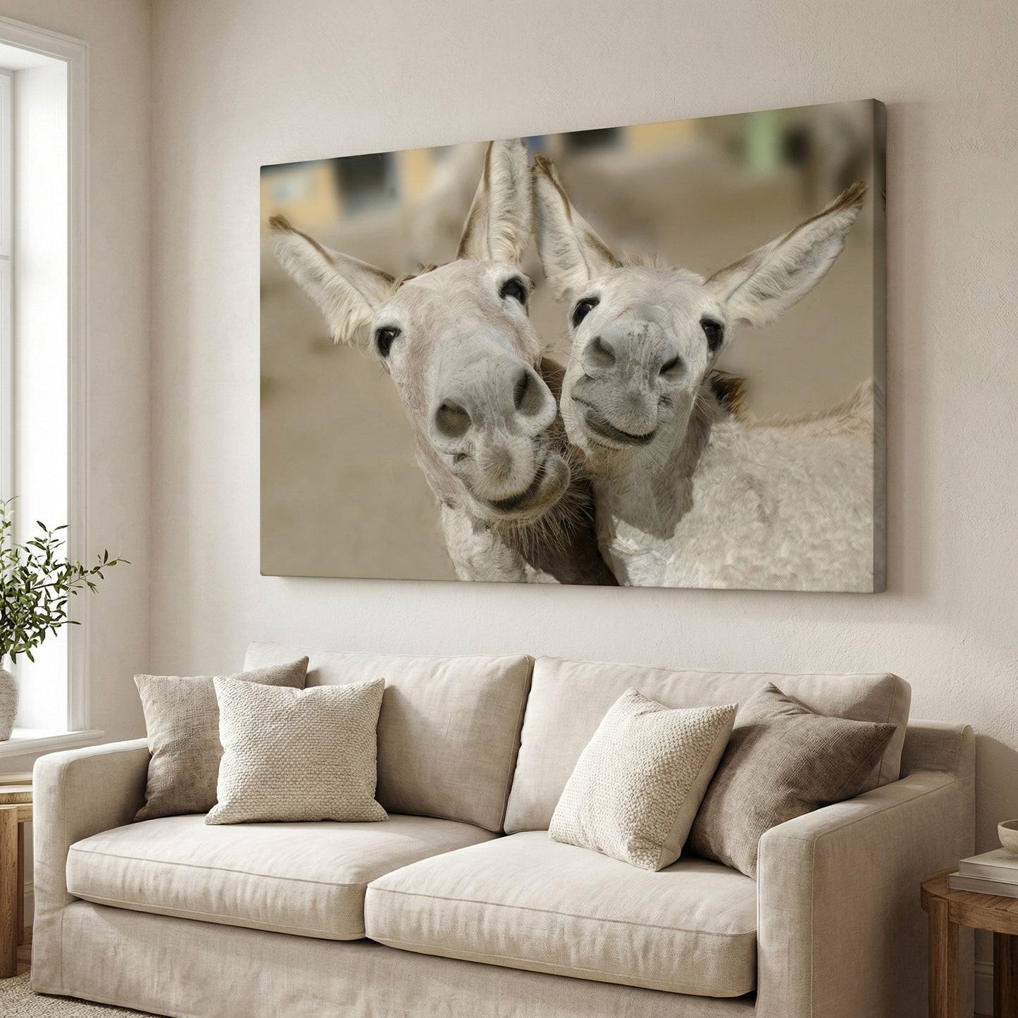 Cheeky Playful Donkey Duo