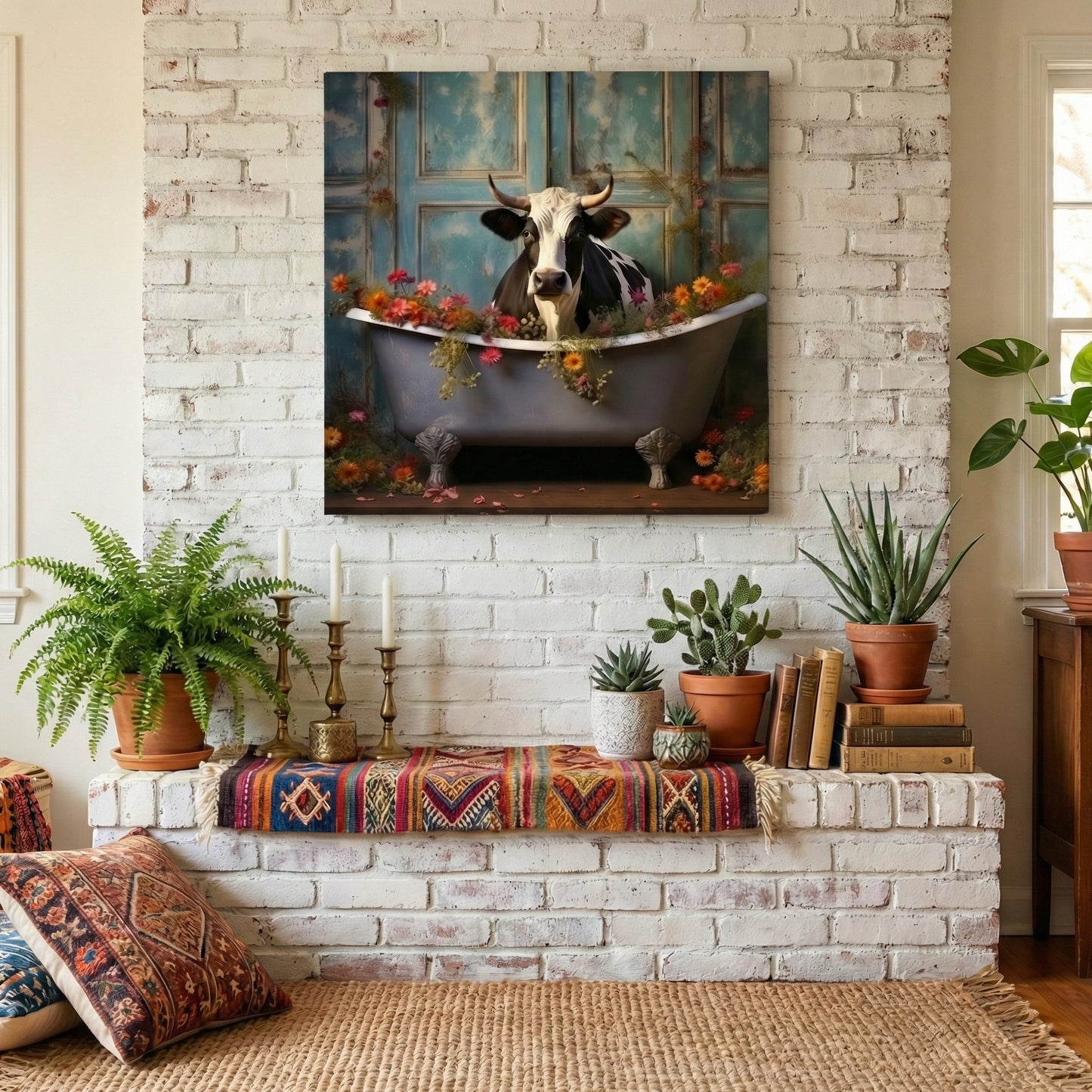 Bathroom Jungle Joy Cow