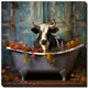 Bathroom Jungle Joy Cow