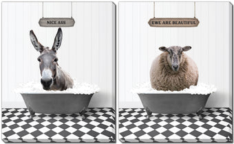 compare product Animal Bath Set of 2