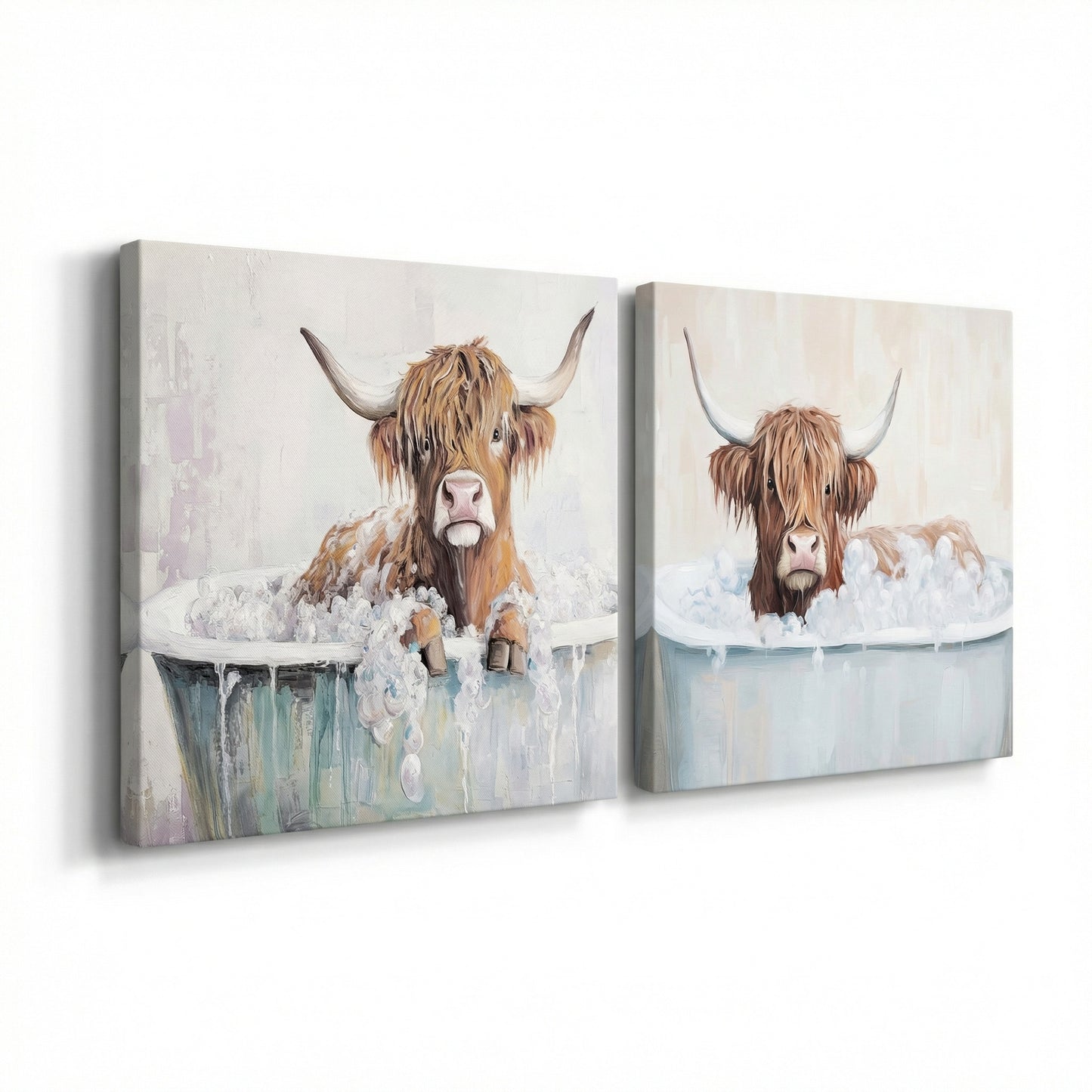 Highland Cow Bath Set of 2