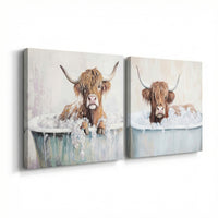 Highland Cow Bath Set of 2