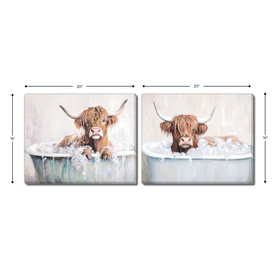 Highland Cow Bath Set of 2