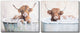 Highland Cow Bath Set of 2