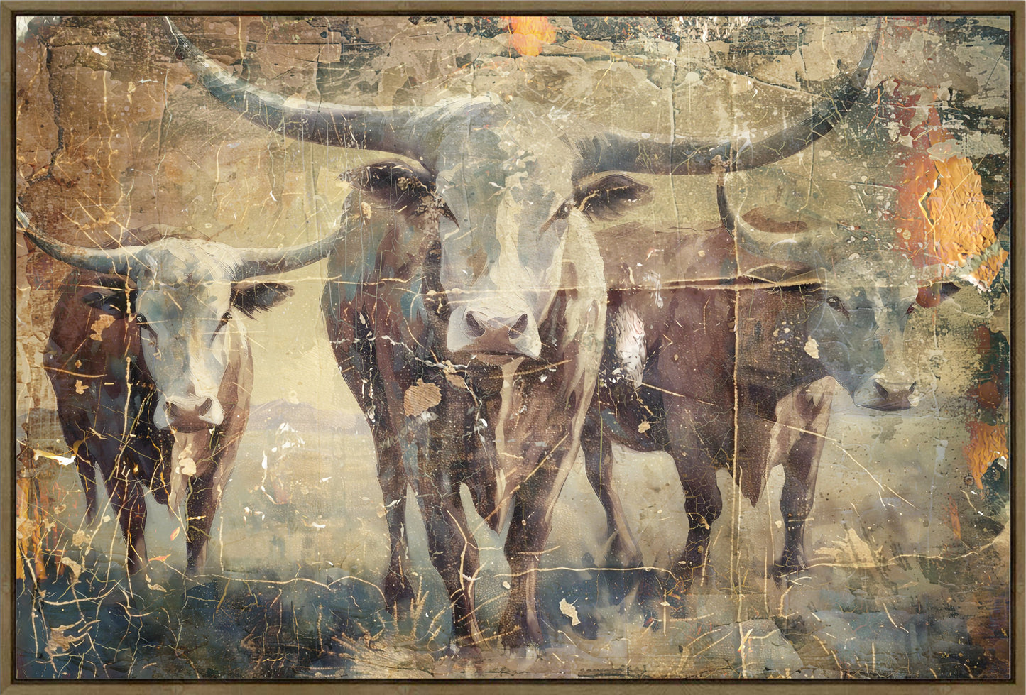 Longhorn Vintage Illustration