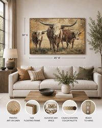 Longhorn Vintage Illustration