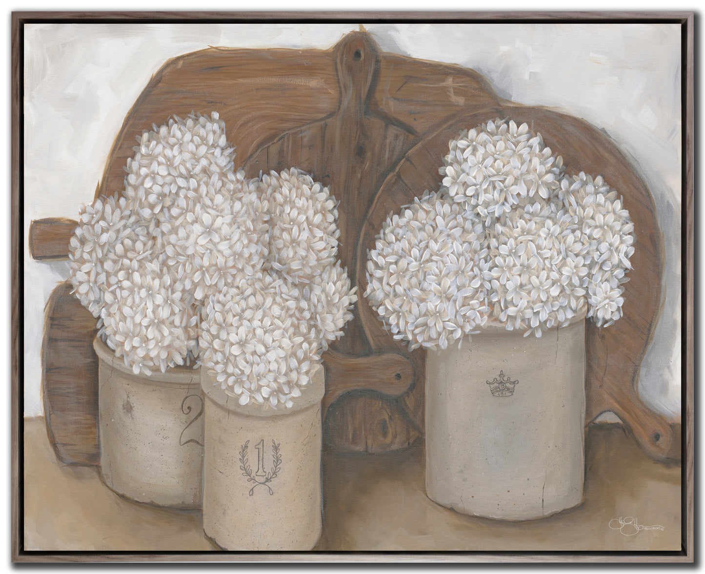 Crocks and Hydrangeas